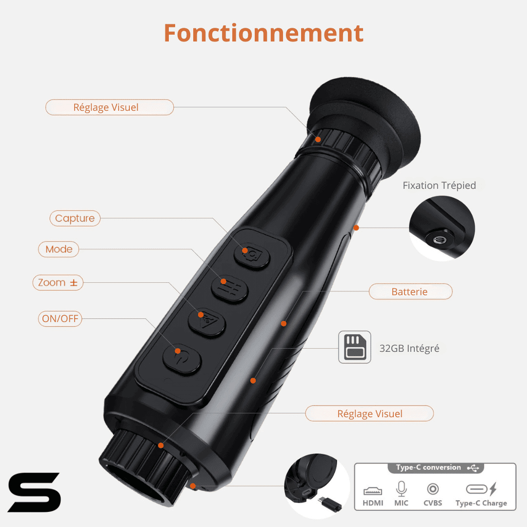 Monoculaire Thermique ShotPro SH15 256 × 192