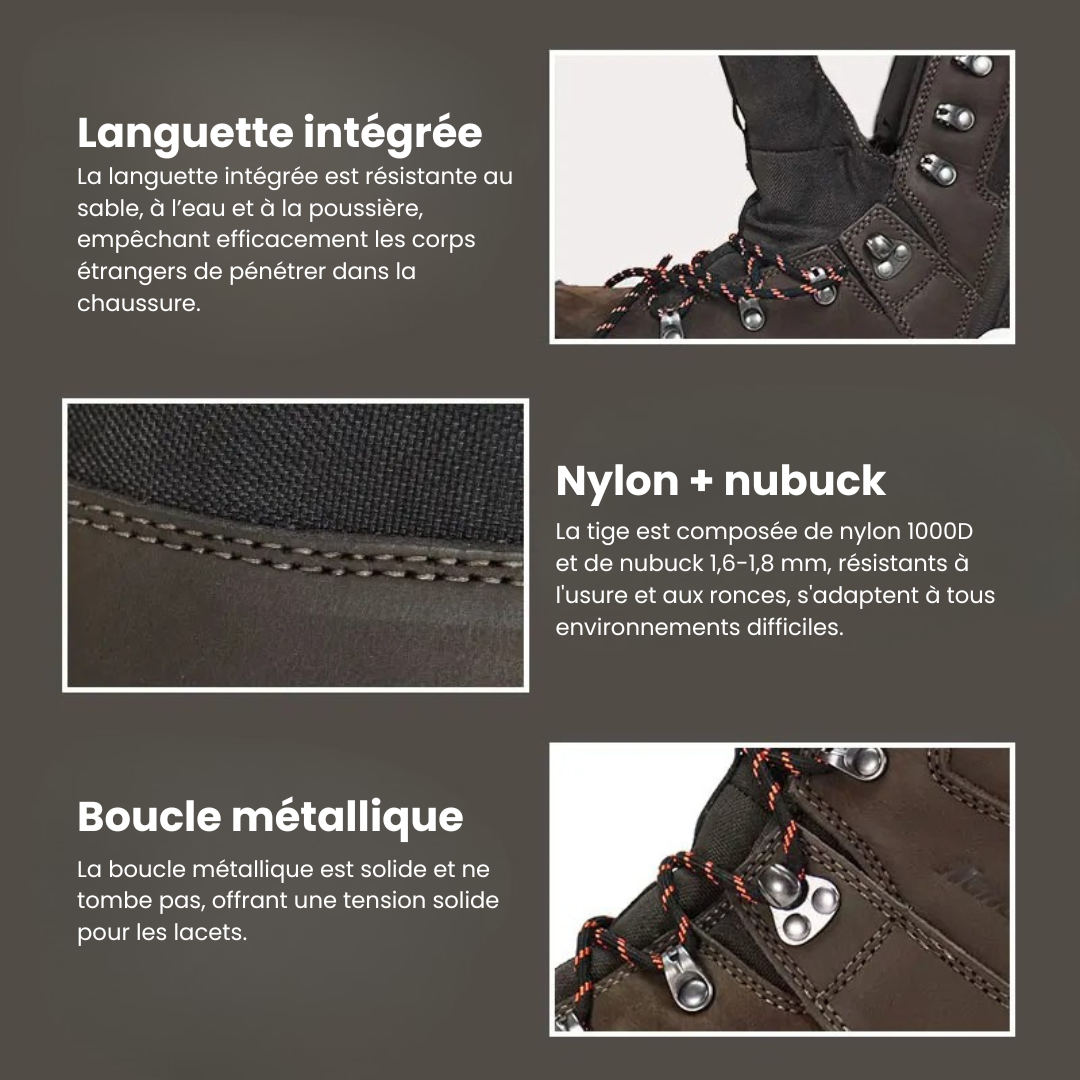 Chaussures de chasse et randonnée cuir nubuck - SHOTPRO