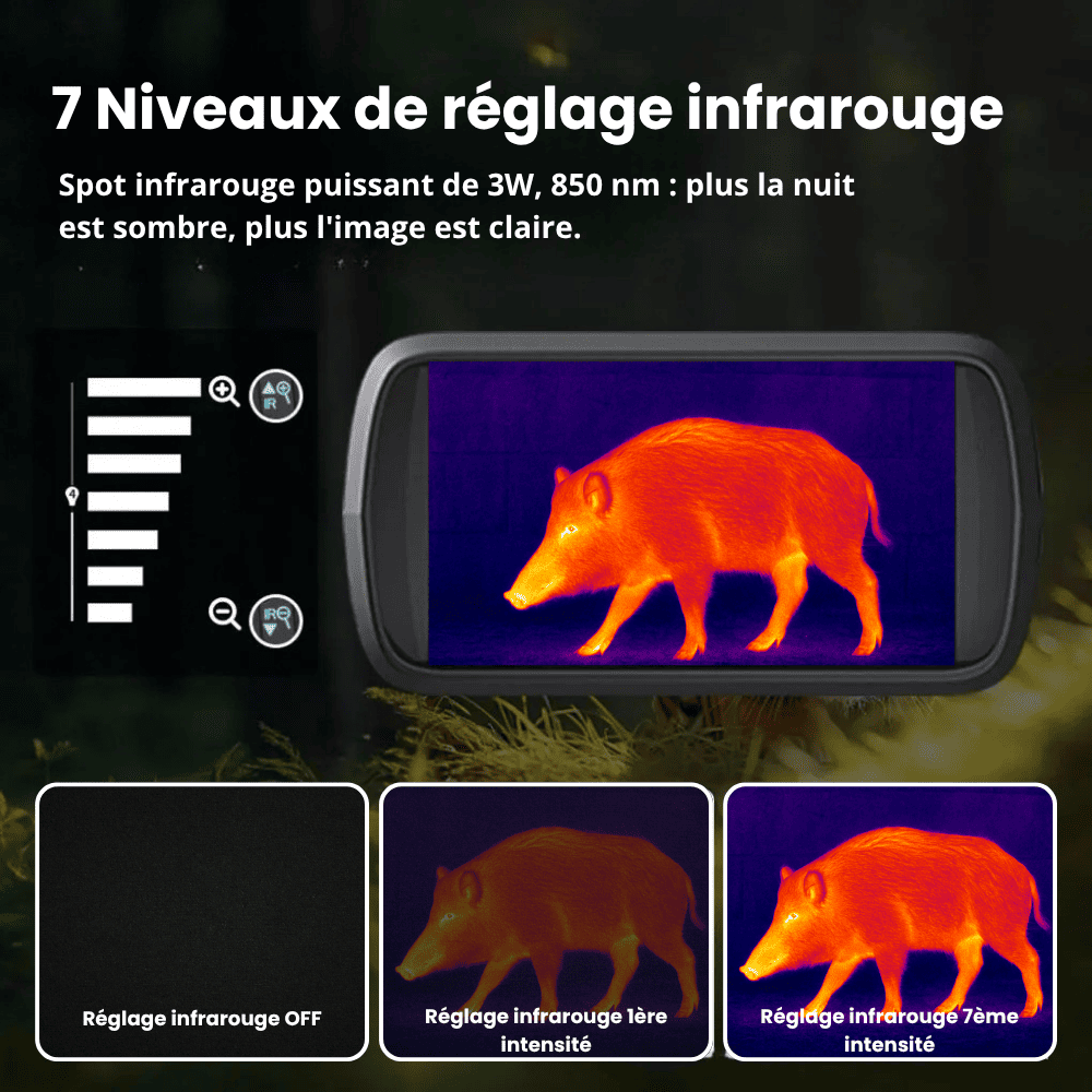 Binoculares de visión nocturna SH45 4K con grabación de video: alcance de 400 m