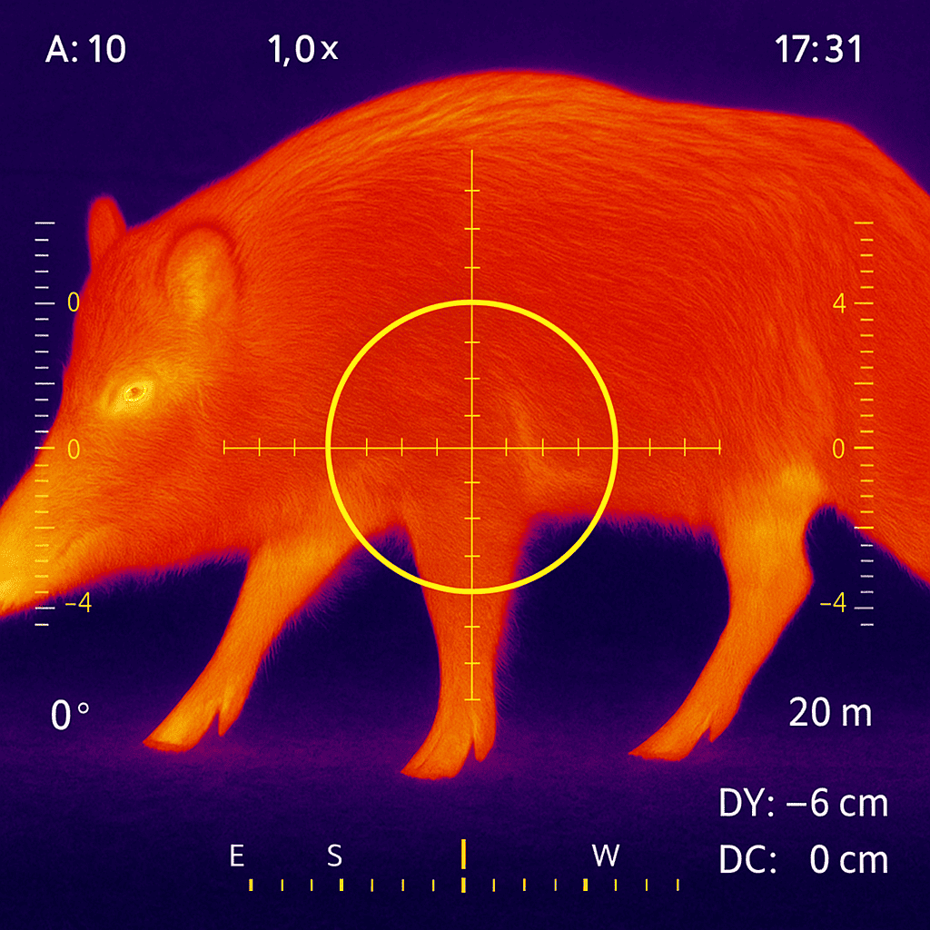 Lunette Thermique SH52 256x192 (25mm) – Détection jusqu’à 1000m | Vision Nocturne Haute Précision