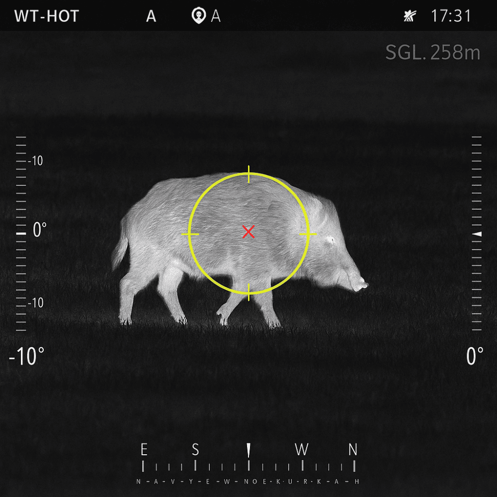 Mira termográfica SH52 256x192 (25 mm) – Detección hasta 1000 m | Visión nocturna de alta precisión