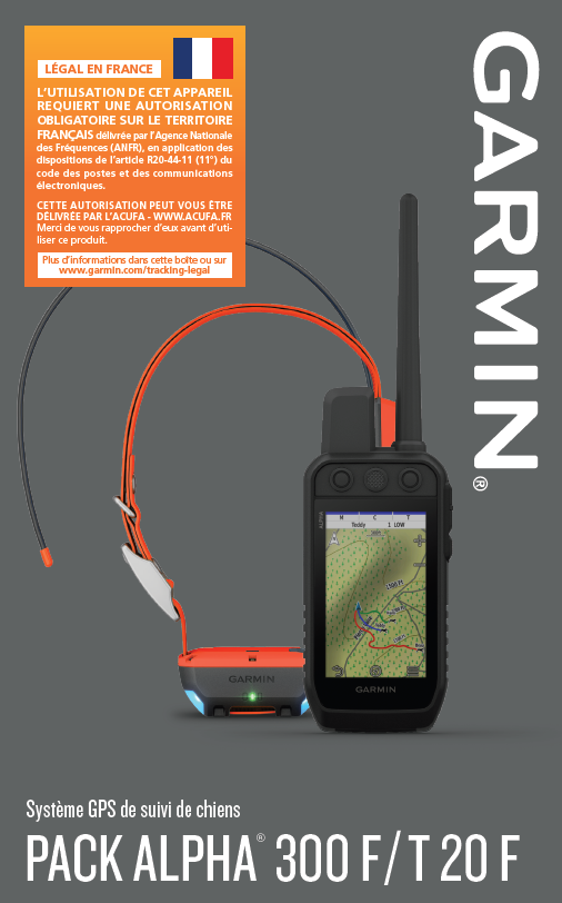 PACK GPS GARMIN ALPHA 300F T20 VERSION F