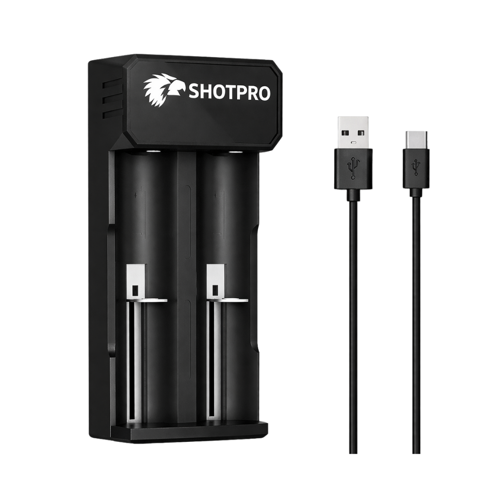 ⚡ Caricabatterie doppio slot ShotPro X PARD – USB-C