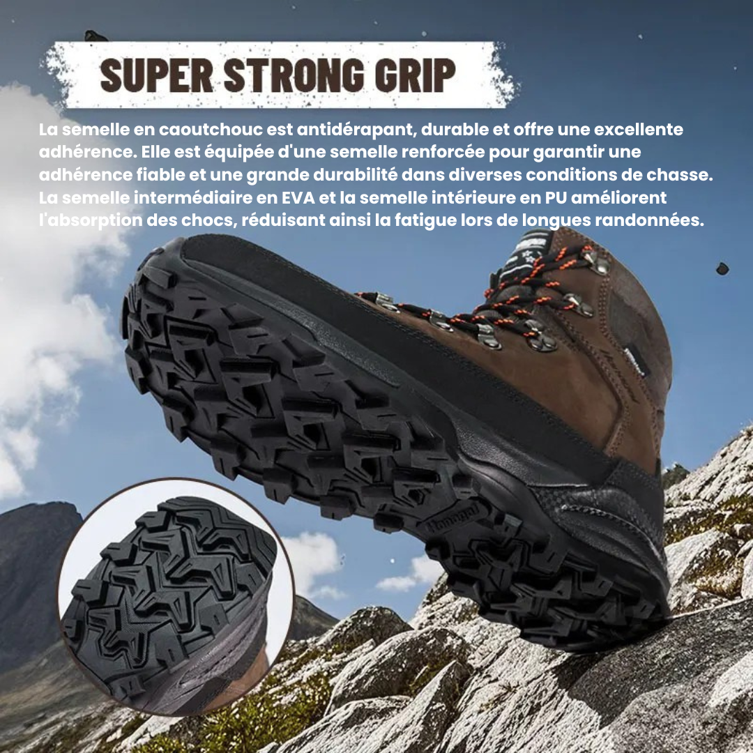 Chaussures de chasse et randonnée cuir nubuck - SHOTPRO