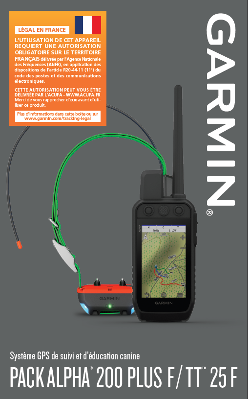 PACK GPS GARMIN ALPHA 200F PLUS TT25R VERSION F